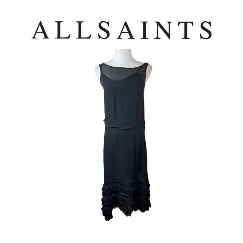 Allsaints Black Long Dress. Sz  0